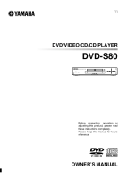 Yamaha DVDS-80 - Owners Manual 